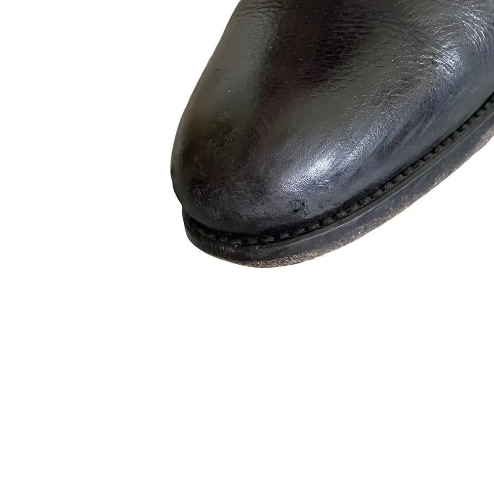 TAFT Men’s Black Leather Chelsea Pull-On Ankle Boots Handcrafted In Spain 40